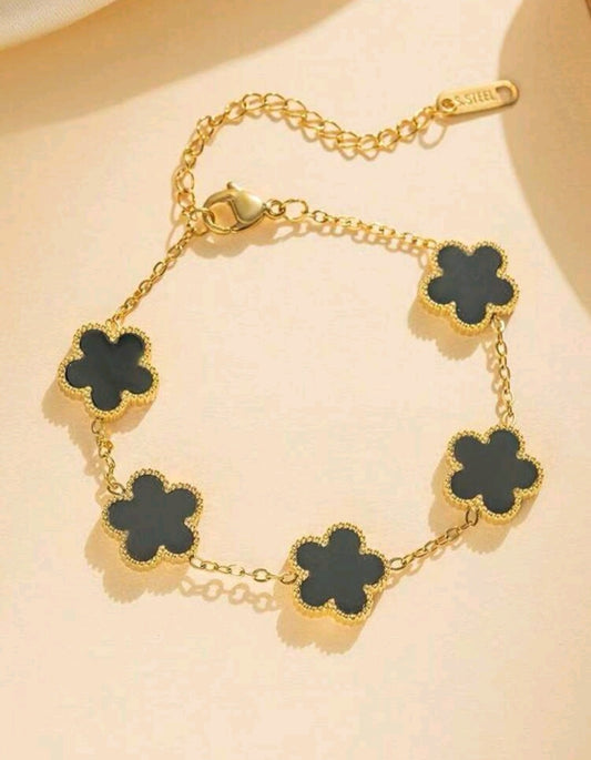 Van Clover Bracelet - Black